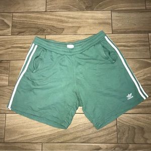 Adidas shorts green and white